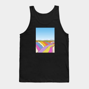 Colorful Flower Fields, Furano, Hokkaido, Japan Tank Top